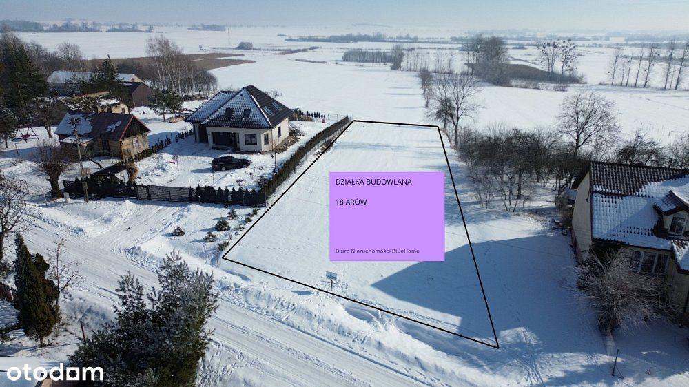 Działka budowlana 18ar| Ochoża| gmina Wierzbica