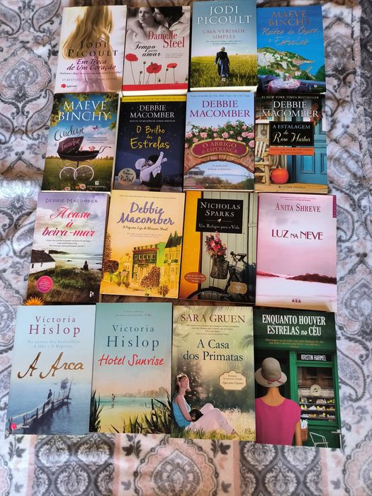 Lote de livros em português