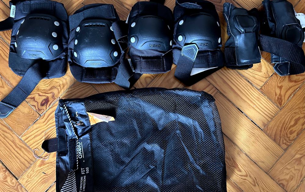 Patins Profissionais Rollerblade + Proteções + Saco Transporte