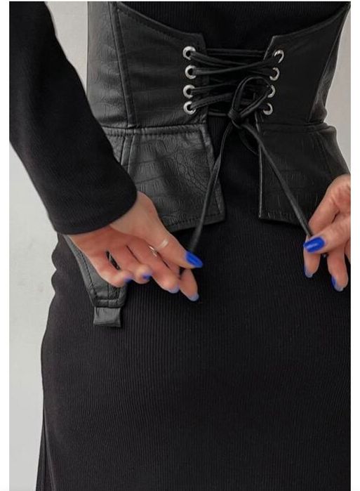 Корсет з еко-шкіри S, mon blanche