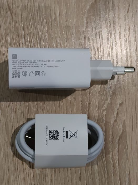 Зарядний пристрій 22.5W; 33W; 67W Комплекти  швидкісної зарядки Xiaomi MDY-11-EP; MDY-16-EF; MDY-15-EW (оригінальний блок+кабель з підтримкою до 120W)