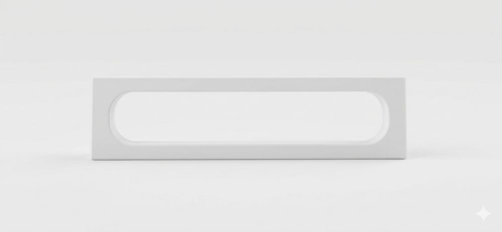 Rozeta Prostokątna Biała 150x35mm – Maskownica