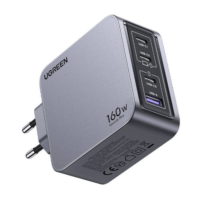 Ładowarka sieciowa Ugreen Nexode Pro 160W, GaN, USB + 3x USB-C