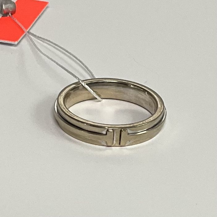 Обручальное кольцо, золото750, белое размер 19, Tiffany
