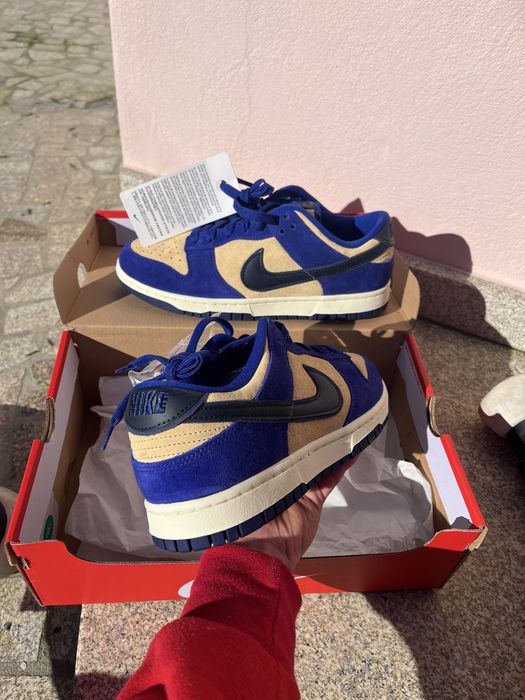 Nike dunk low blue suede