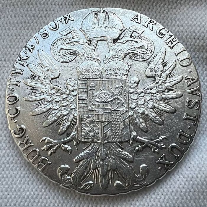 Срібна монета Талер 1780 року. Рестрайк. СРІБЛО.