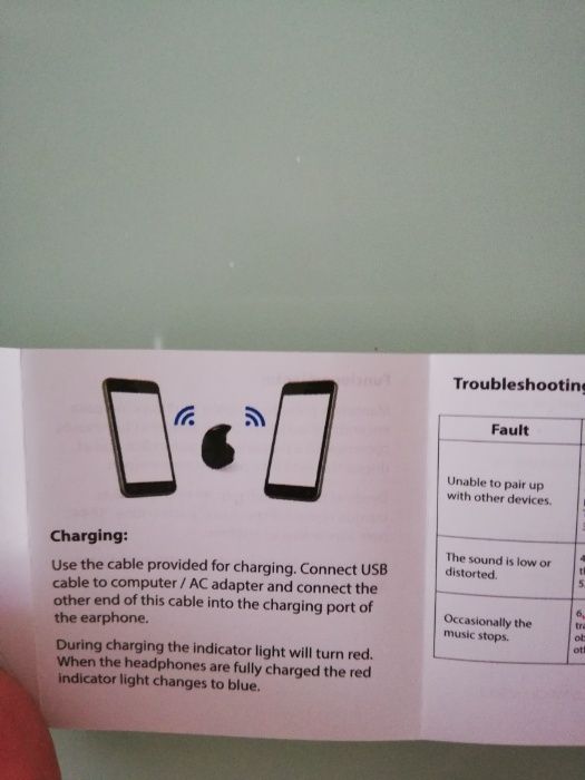 Auricular NOVO, com Bluetooth versão 4.1distancia operacional 10m