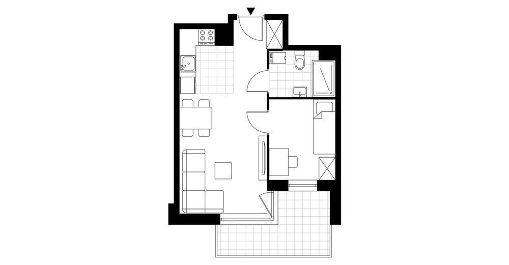 2-pokojowe mieszkanie 33m2 + balkon
