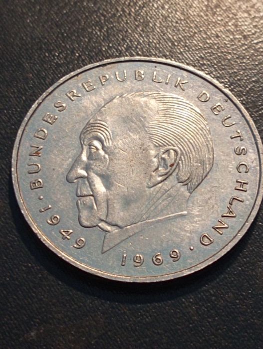 2 Deutch Mark - Letra J - Hamburg - 1977	 - Soberba  - Cupro-Níquel