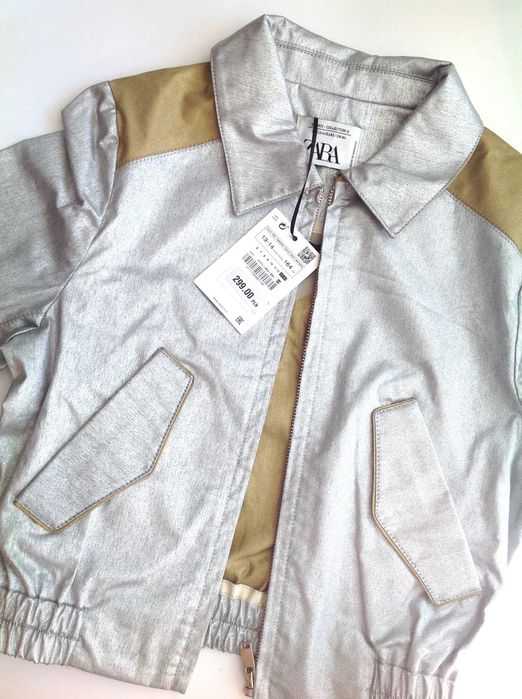 ZARA srebrna kurtka bomber limit.edycja 13 14 lat