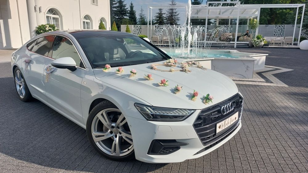 Promocja! od 500 ! Audi A7 s line sportback biały auto do ślubu