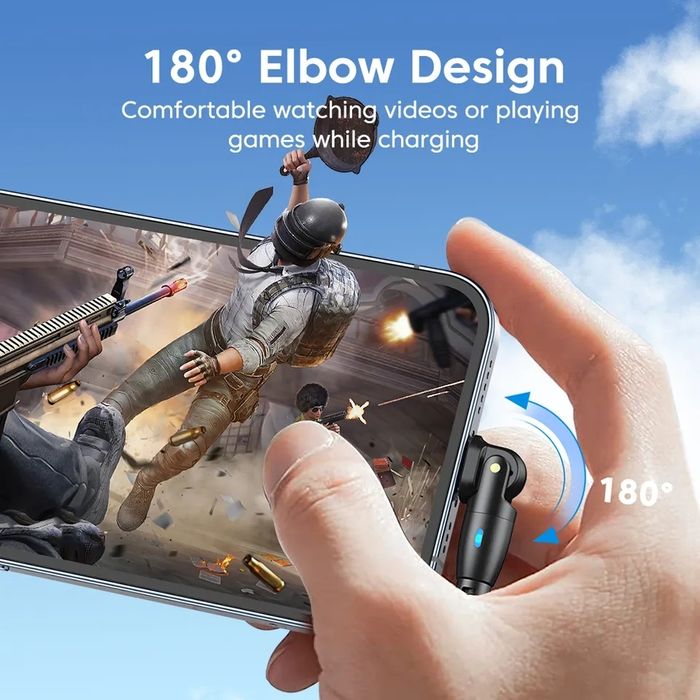 Шарнирный поворотный кабель микро-юсб micro-Usb с быстрой зарядкой