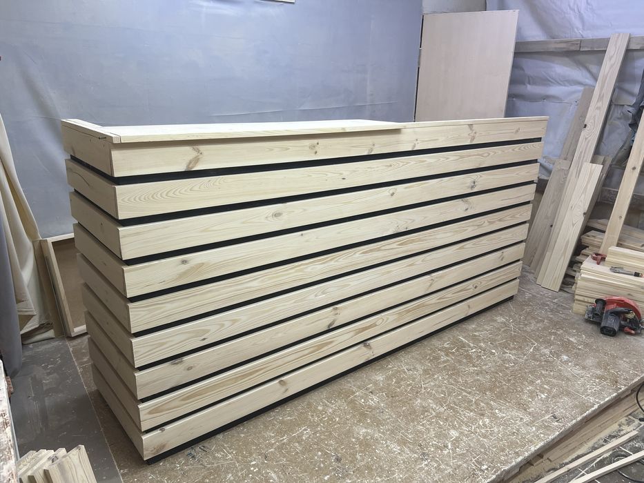 Барная стойка / ресепшн /стол из дерева в стиле лофт