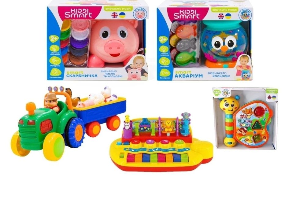 Kiddi smart, kiddieland, battat, трактор фермера, ковчег, vtech