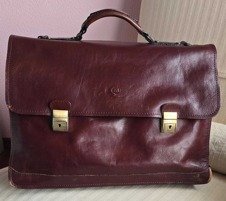 Pasta cabedal vintage - bom estado