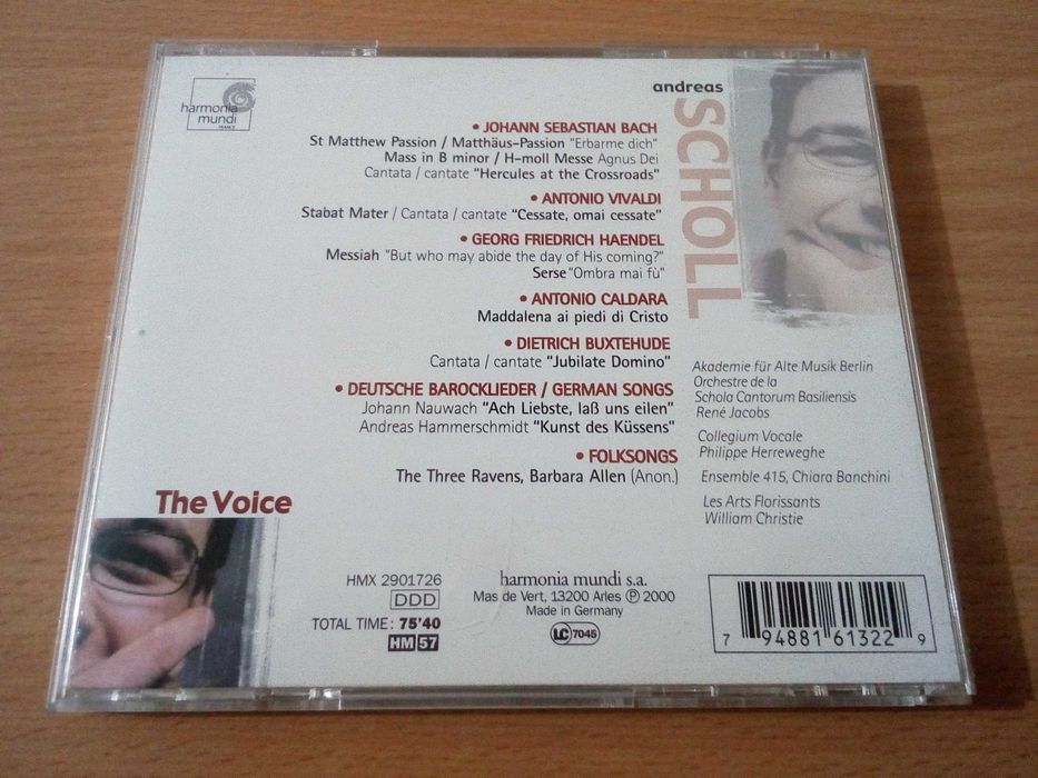 ANDREAS SCHOLL - The Voice ( 2000 ) - Baixa De Preço