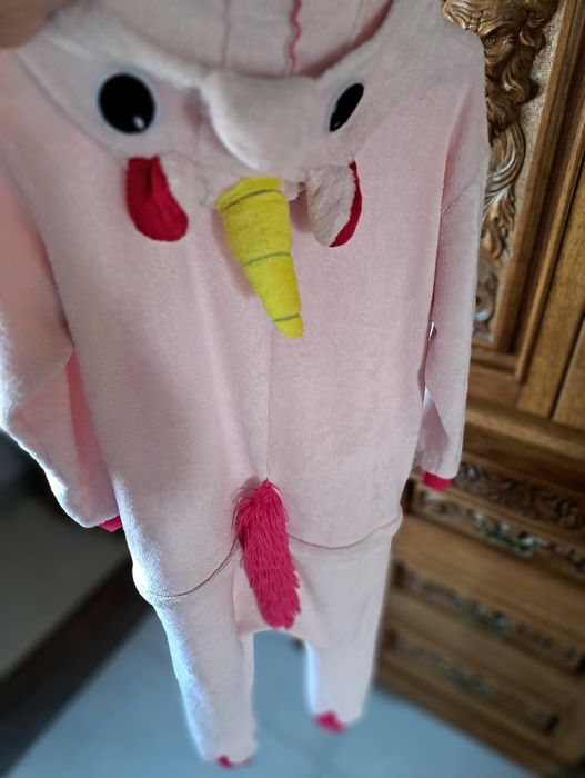 Strój, piżama, jednorożec, 146cm, kombinezon pluszowy