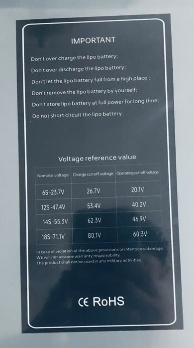 Акумулятор(Батарея) 6s 23.7-26.7v 66000 mAh Solid State