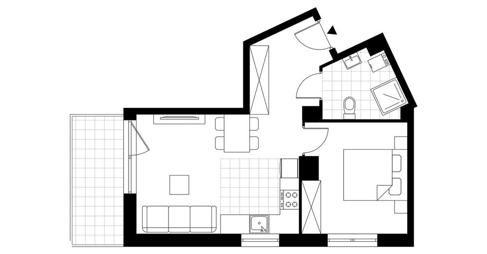2-pokojowe mieszkanie 40m2 + balkon Bez Prowizji