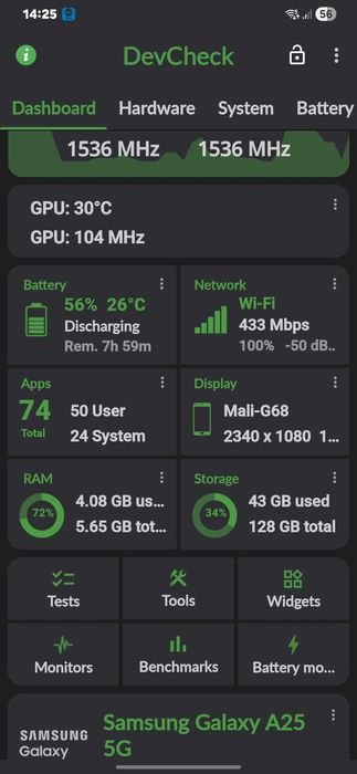 Samsung galaxy A25 5G 6/128