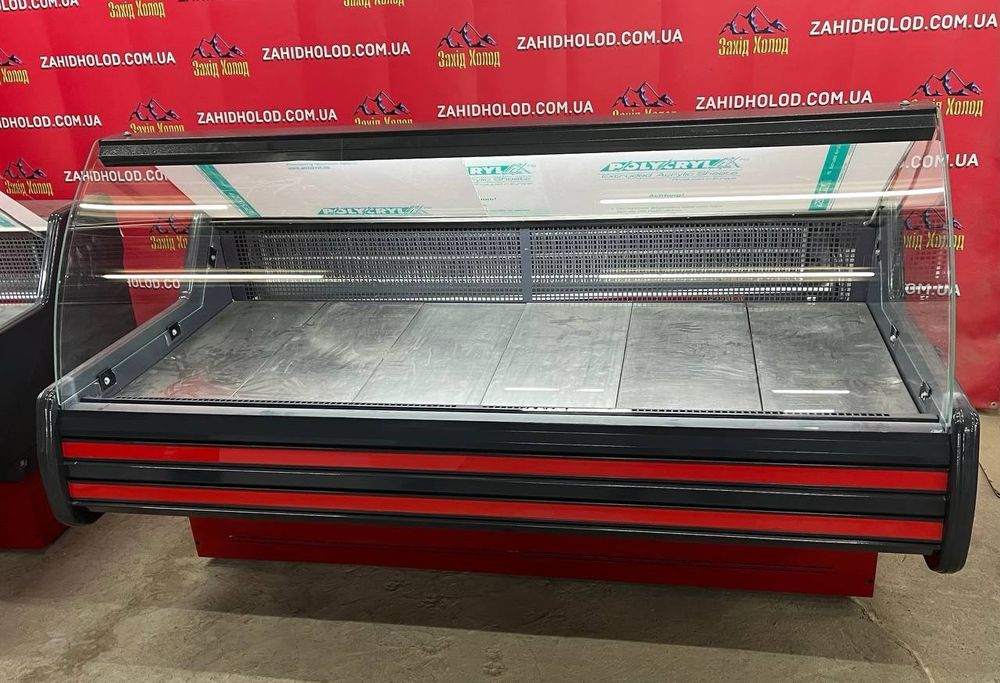 Холодильна вітрина. Горизонтальна вітрина. Вітрина для м'яса. Gold