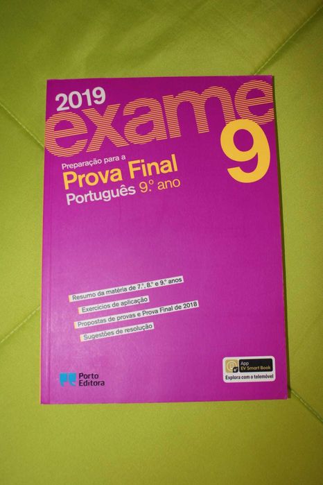 Livro "Preparação para a Prova Final Português 9º ano" de 2019