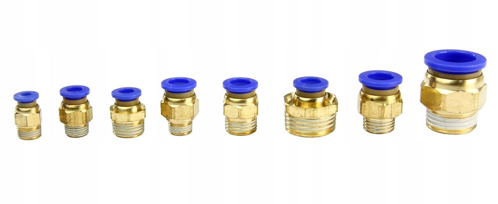 Złączka Wtykowa Złącze Pneumatyczne Proste Gw 1/4 1/2 1/8 Zestaw Wąż