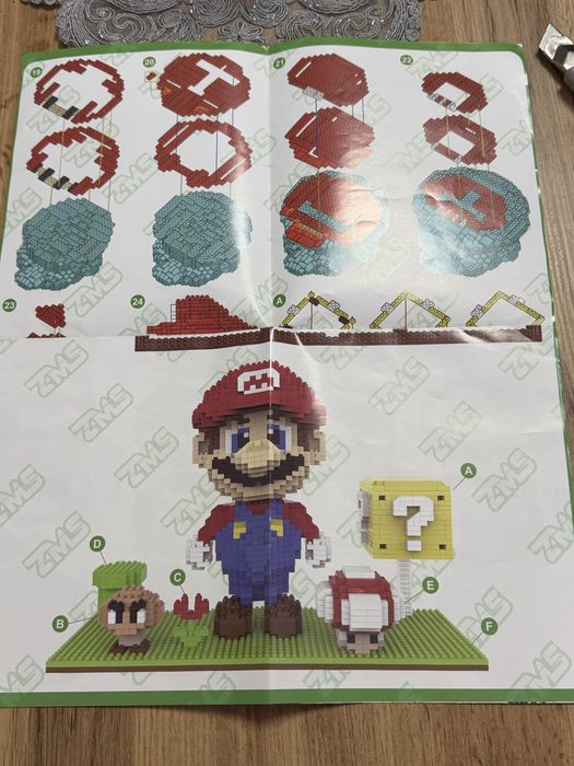 Mini klocki Luigi Super Mario zestaw figurka + sceneria