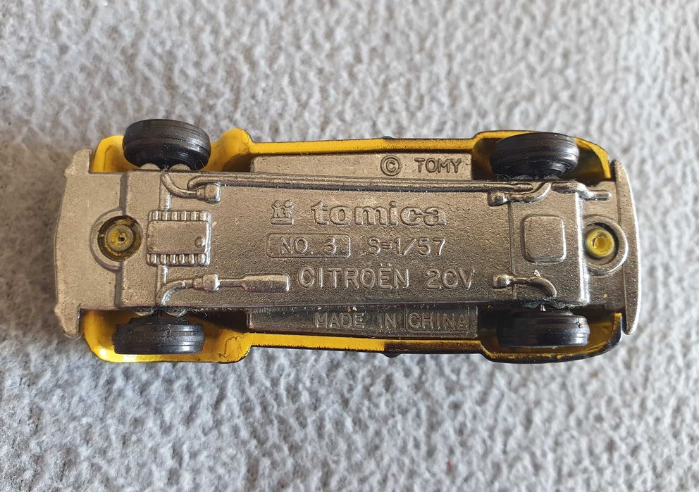 Carrinho TOMY TOMICA - Citroen 2cv nº 3 - escala 1/57 - vintage - RARO