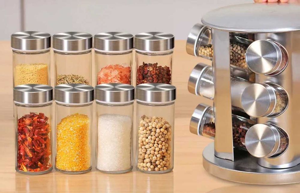 Органайзер карусель для спецій набір для приправ 12/16/20 контейнерів