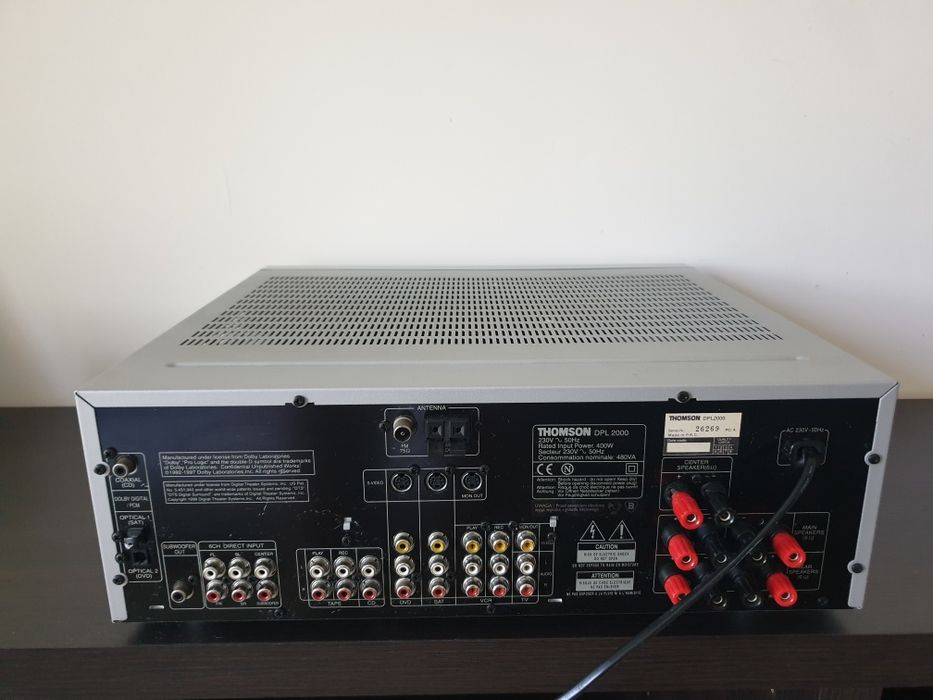 Amplituner DPL2000 Thomson z oryginalnymi głośnikami JBL 5 x 100W.