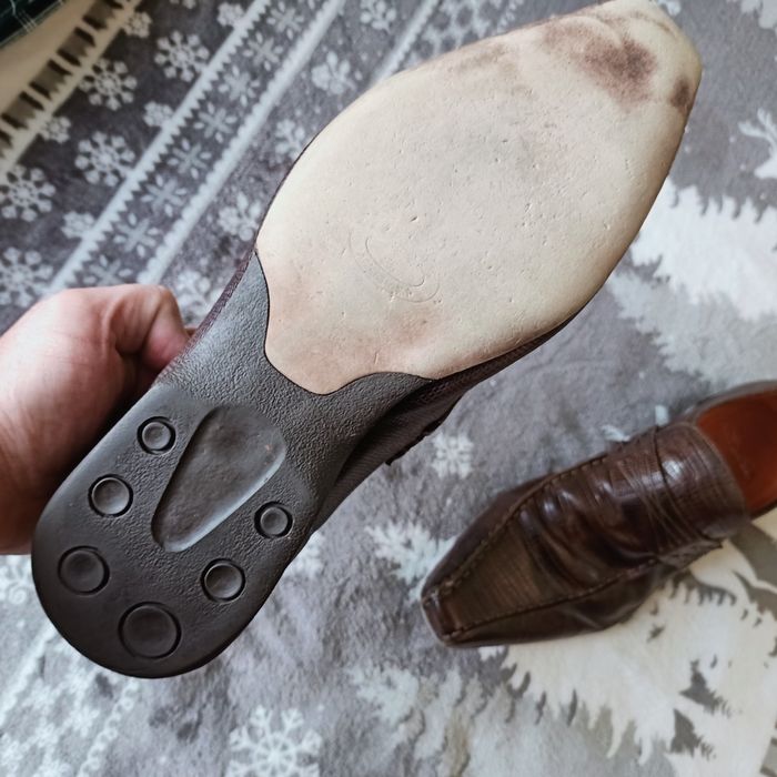 Lavazione Artigiana, męskie buty , imitacja wężowej skóry. 42-43