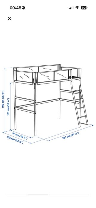 Łóżko piętrowe ikea