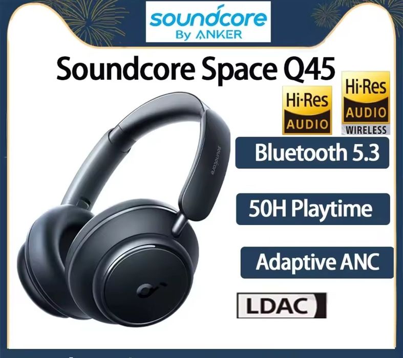 Навушники Anker SoundCore Q45 TWS Bluetooth Black/White/Blue