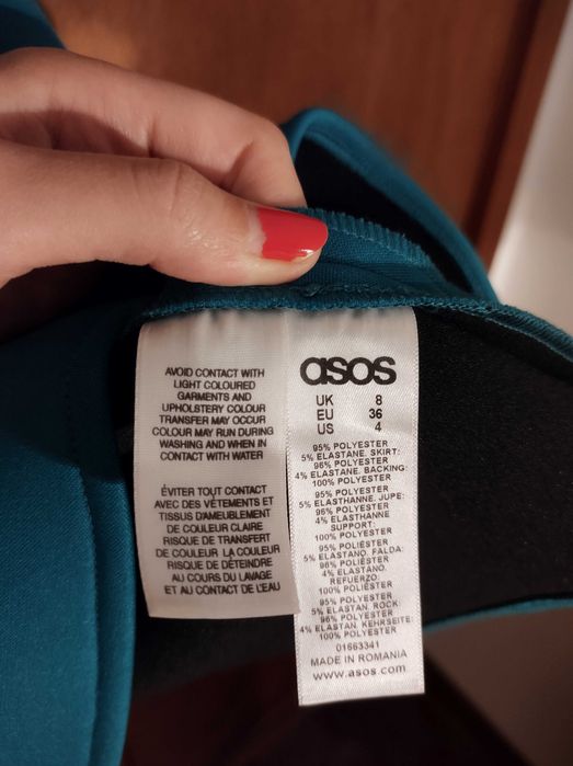 Vestido Azul Petroleo ASOS