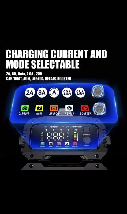 Зарядний пристрій 25A Foxsur  FPT-250 бустер