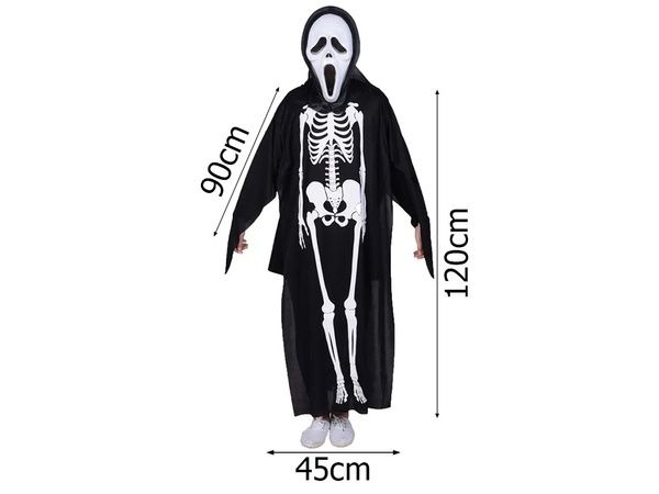 Strój przebranie kostium szkielet coco halloween długość 120 cm