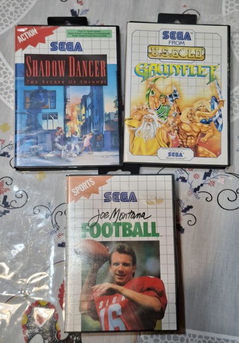 Lote 3 Jogos Sega Master System em caixa