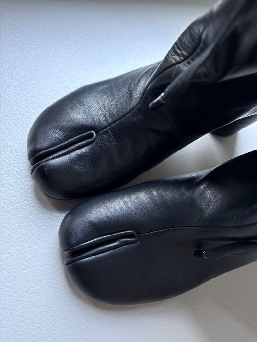 MAISON MARGIELA Чорні шкіряні ботильйони оригінал  Табі