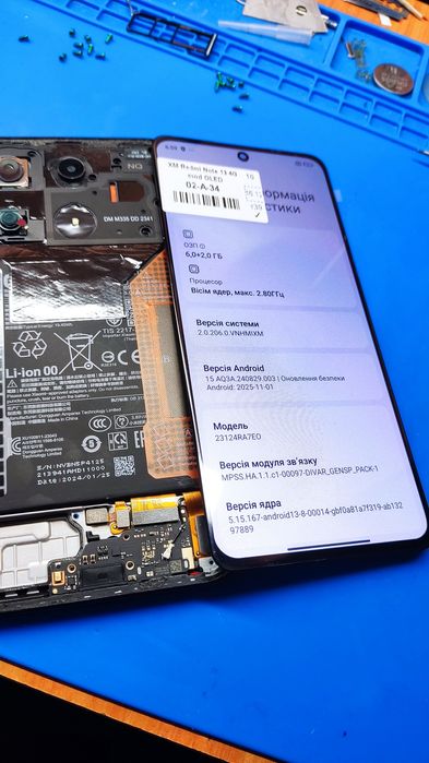 Материнска плата Xiaomi redmi note 13 4g  розборка запчастини плата ка