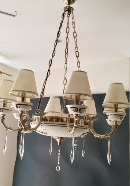 LIKWIDACJA EKSPOZYCJI włoski żyrandol, kryształ Swarovski, 8 ramion,