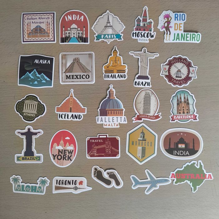 100 Stickers Autocolantes Viagens Turismo