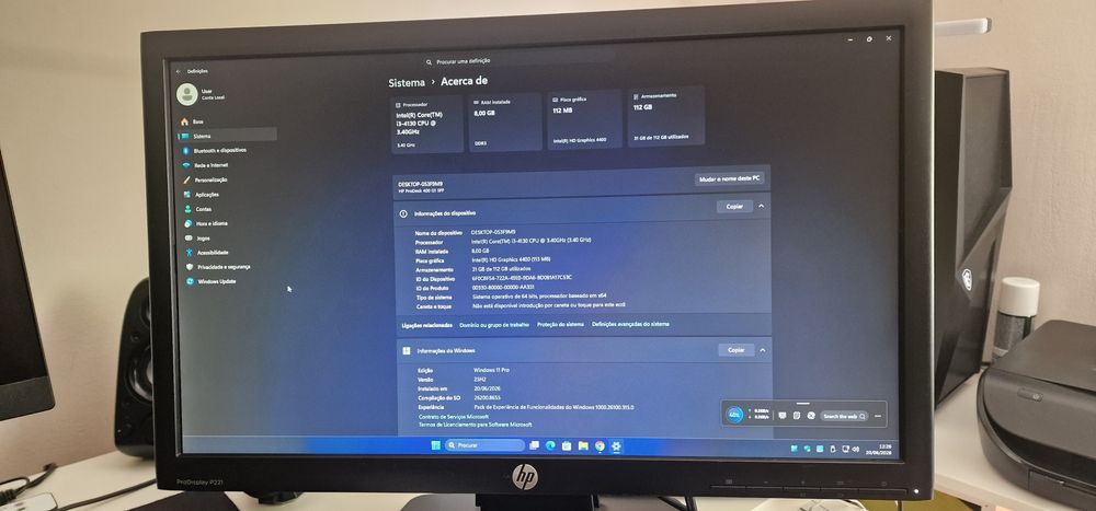 (Completo) Hp prodesk i3/8GB/128Ssd+500GB win11