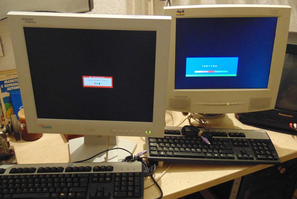 Two FUJITSU Siemens and VIEWSONIC Monitors + Two HP Keyboards.64550965673858120