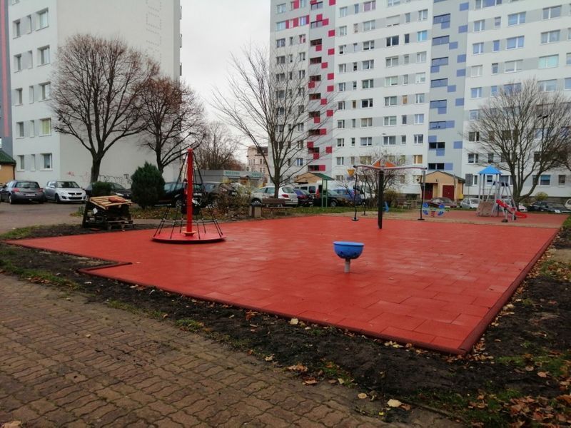 Mata gumowa na plac zabaw, bezpieczna nawierzchnia 25 mm - EKOFLEX