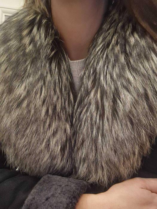 Damski zimowy płaszcz z owczej skóry, futro- lis