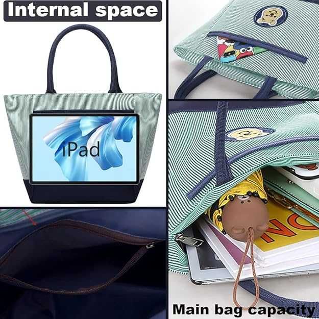 CW29 Mini Shopper Mała Torebka Wodoodporna Materiałowa Poręczna Misiu