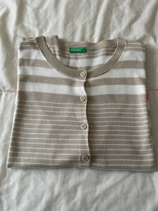 Benetton - Casaco de Malha Riscas (tam M)