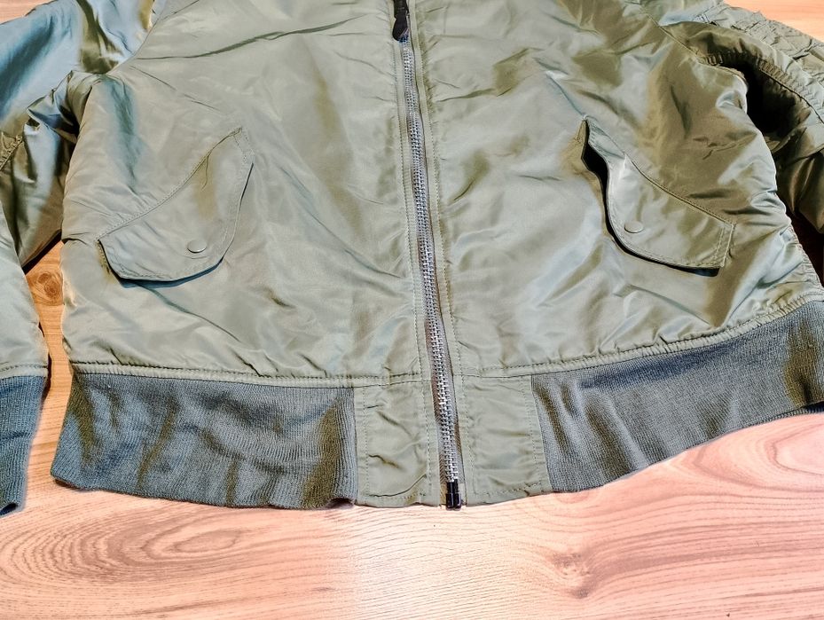Oliwkowa Dwustronna Męska Kurtka Bomber Bomberka Alpha Industries MA-1