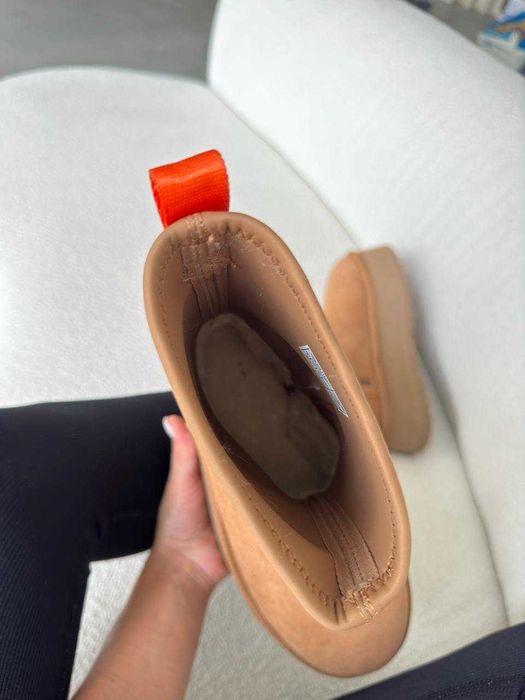 Уггі UGG Dipper Boot High Beige Classic premium натуральні замша/хутро